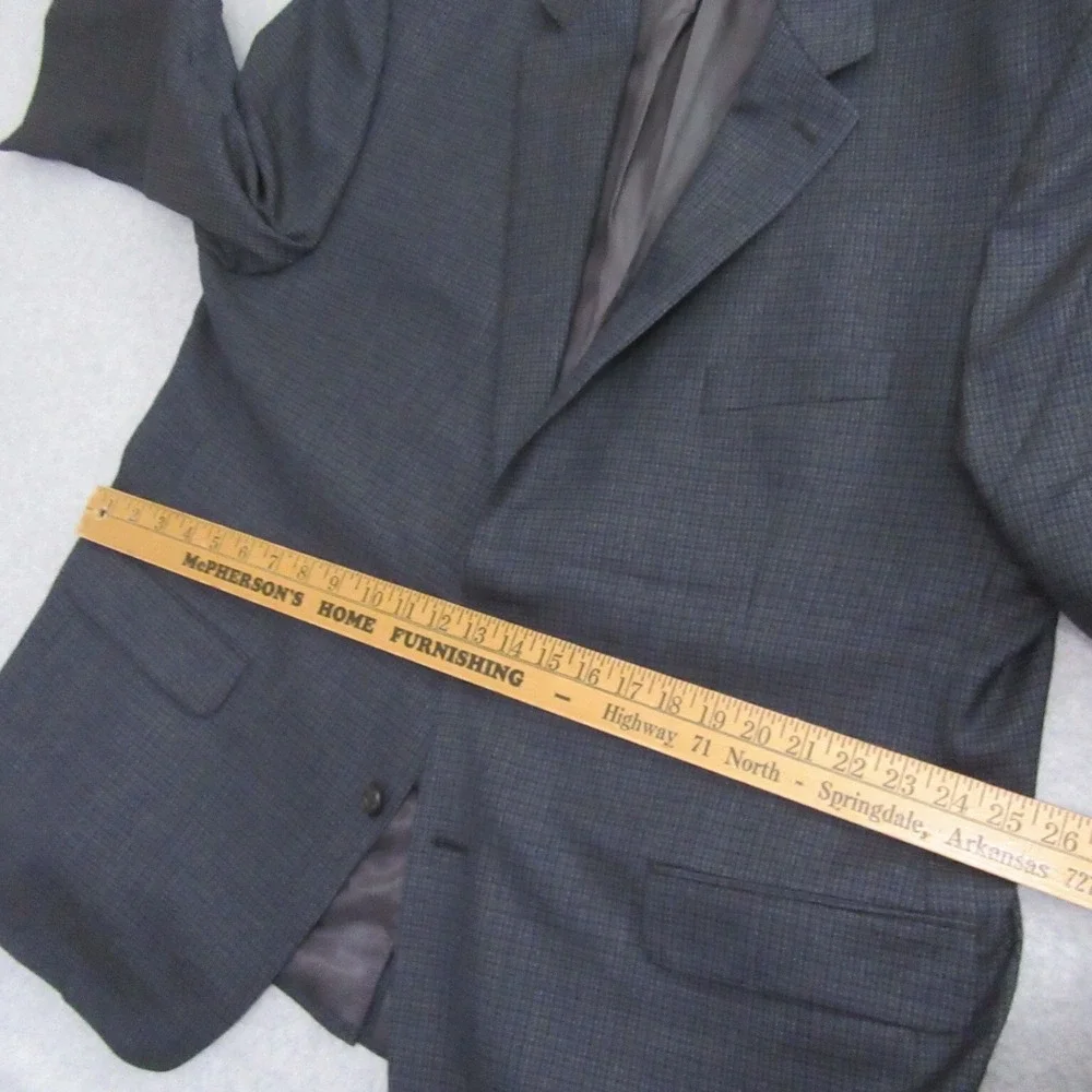 Ralph Lauren Mens Sport Coat 50R Classic Fit Blue Check Plaid Wool Year